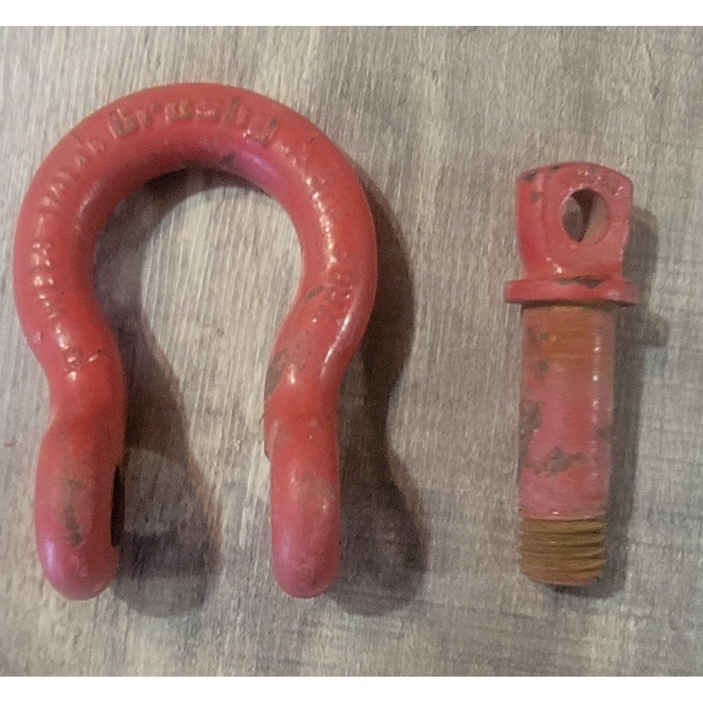 Crosby 5/8 Red Forged Steel Screw Pin Anchor Bow Shackle USA Made Rigging Towing